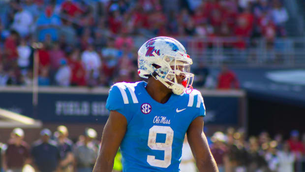 WR Tre Harris and other talented seniors could potentially rerturn to the Ole Miss Rebels for a run at the College Football Playoff in 2024.