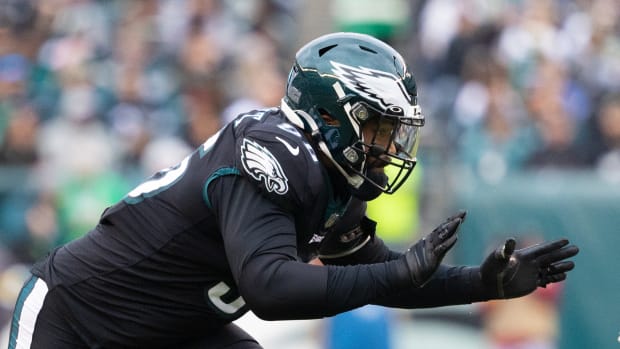 Eagles defensive end Derek Barnett (96) in action against the New Orleans Saints at Lincoln Financial Field.