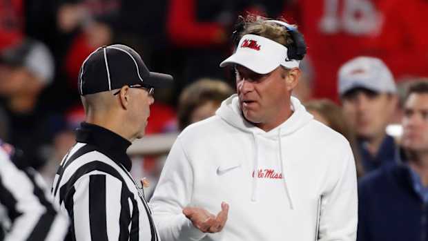 Ole Miss Rebels coach Lane Kiffin 