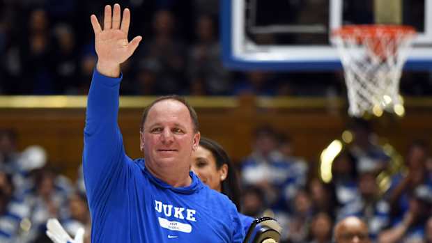 Duke football head coach Mike Elko