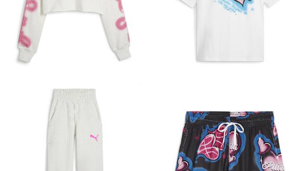 Two tops and two bottoms from Breanna Stewart's PUMA collection.