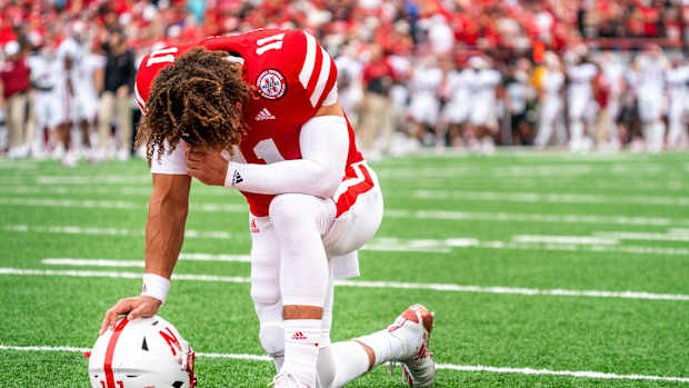 Casey Thompson 2022 Nebraska vs Oklahoma football USATSI_19063170