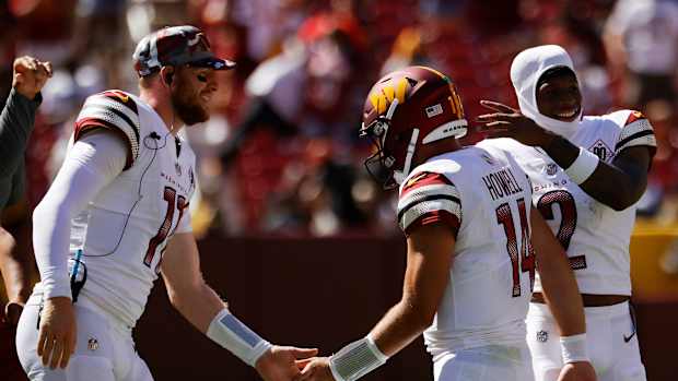 Carson Wentz, Sam Howell, Dyami Brown, Washington Commanders