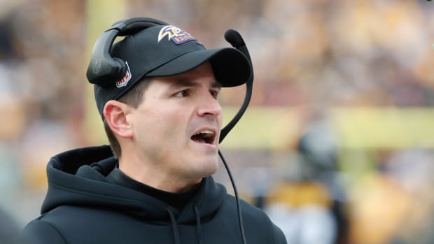 Seattle Seahawks head coach and former Baltimore Ravens defensive coordinator Mike Macdonald.