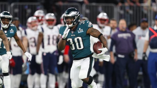 Corey Clement was a hero for the Eagles in Super Bowl LII. (Matthew Emmons/USA Today)