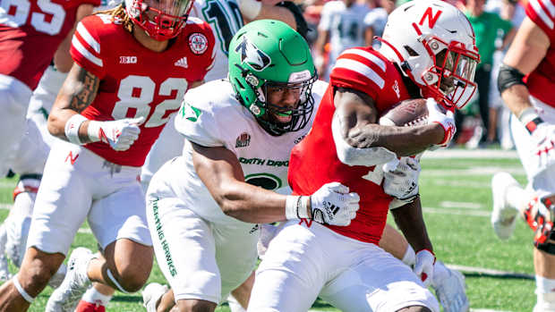 Anthony Grant run 2022 Nebraska vs North Dakota USATSI_18981348