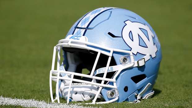 UNC football helmet