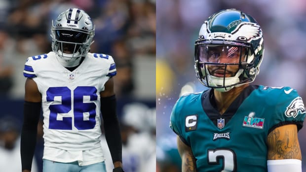 Daron Bland (left) has earned the Defensive Player of the Year in the mind of Darius Slay (right). 