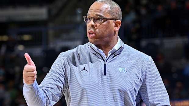 UNC basketball head coach Hubert Davis