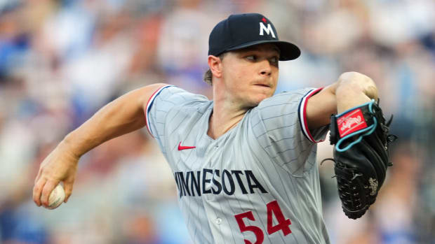 Sonny Gray pitches for the Minnesota Twins in 2023.