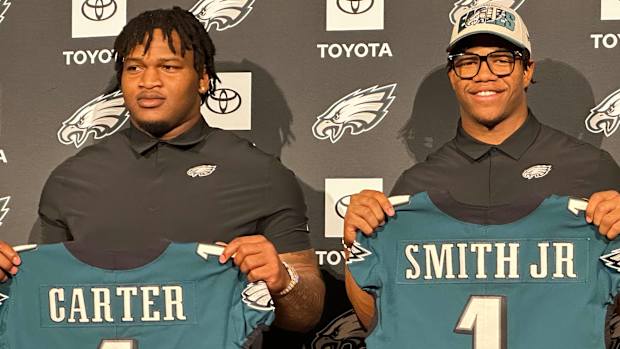 Jalen Carter and Nolan Smith