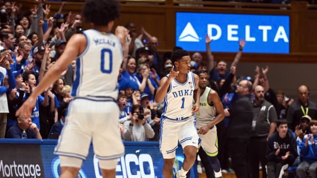 Duke basketball guard Caleb Foster