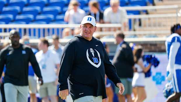 Duke football head coach Mike Elko