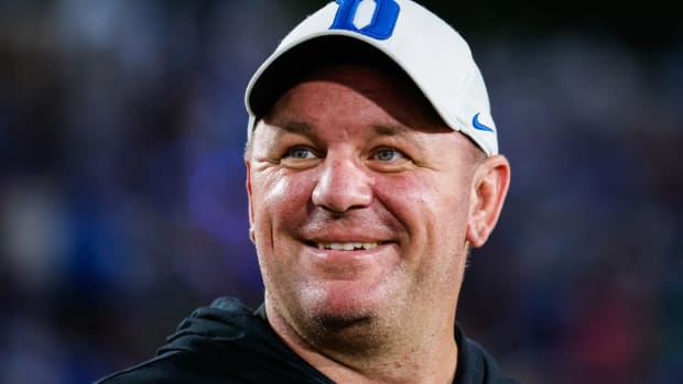 Duke football head coach Mike Elko