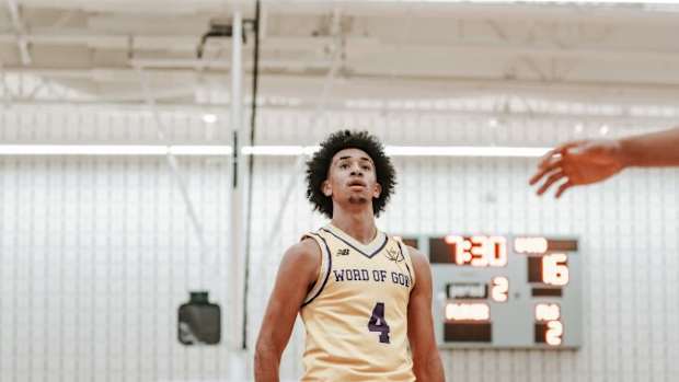 Freddie Dilione standing during a basketball game.