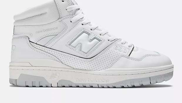 White New Balance shoes.
