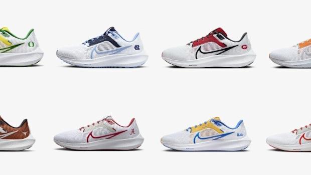 Side view of Nike's college sneakers.