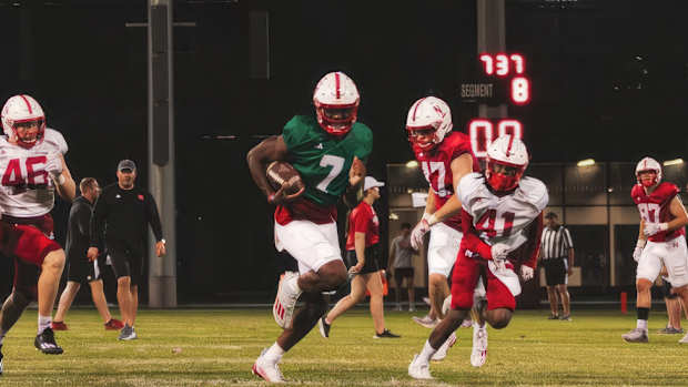Jeff Sims quarterback fall camp 2023-08-09