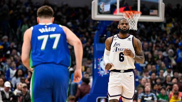 Luka Doncic LeBron James Mavericks Lakers