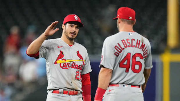 St. Louis Cardinals third baseman Nolan Arenado, first baseman Paul Goldschmidt
