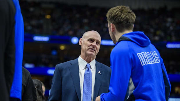 Rick Carlisle with Luka Doncic