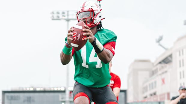 Jeff Sims 2023-07-31 first practice fall camp Nebraska football