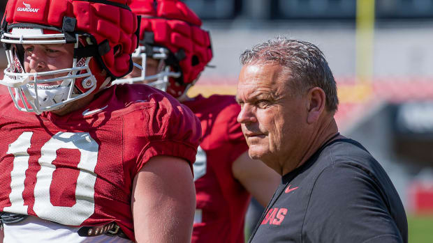 Sam Pittman-Spring Practice