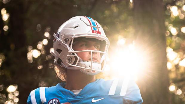 Saturday will mark the first time Ole Miss has worn this uniform combination at home. 