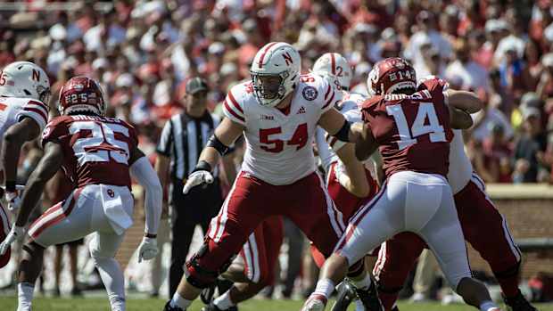 Bryce Benhart 2021 Nebraska vs Oklahoma football