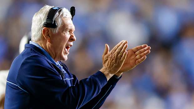UNC football head coach Mack Brown