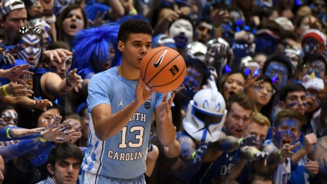 UNC basketball forward Cam Johnson versus Duke