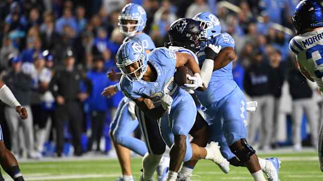 UNC football running back Omarion Hampton