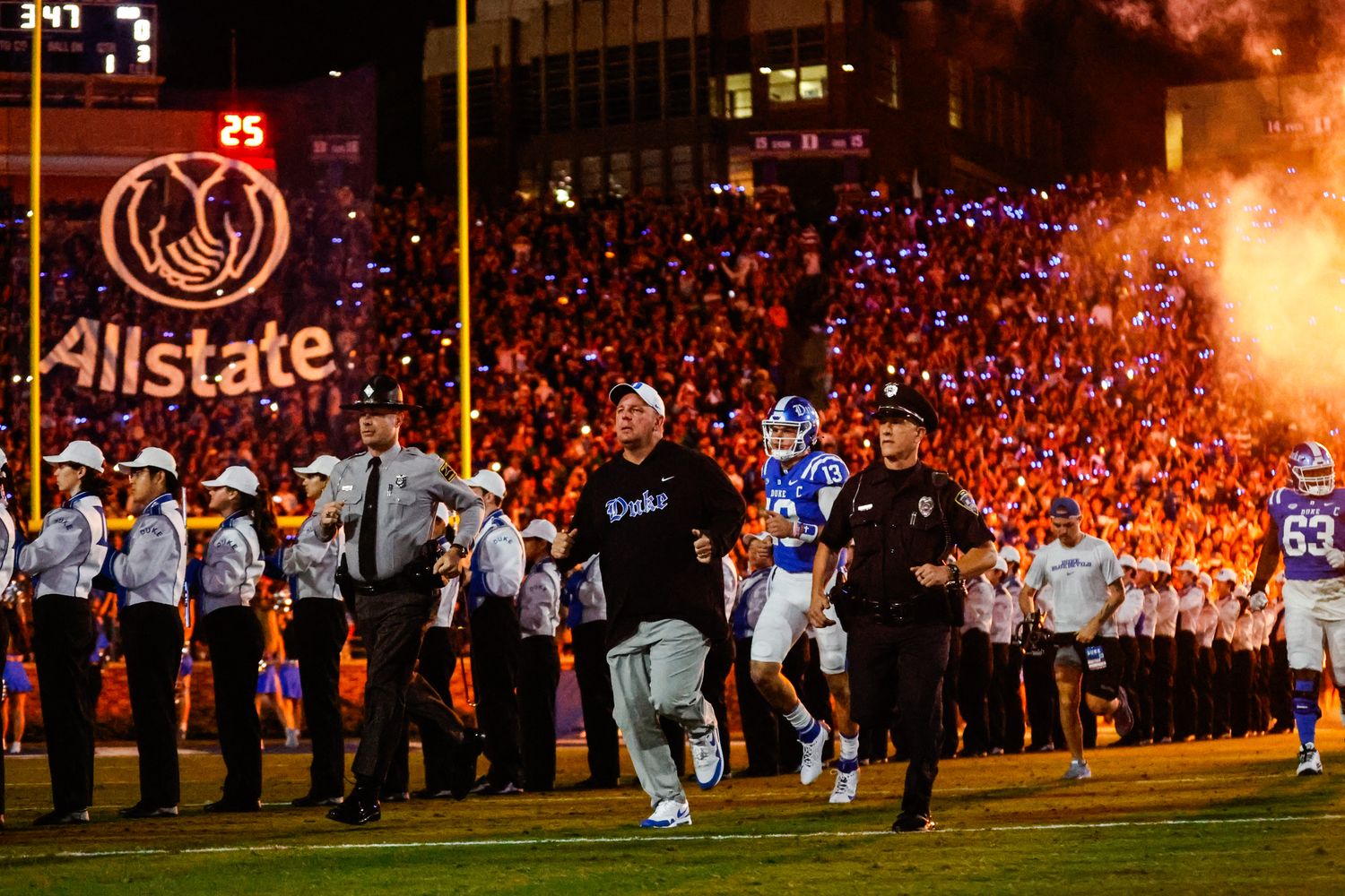 Duke football head coach Mike Elko