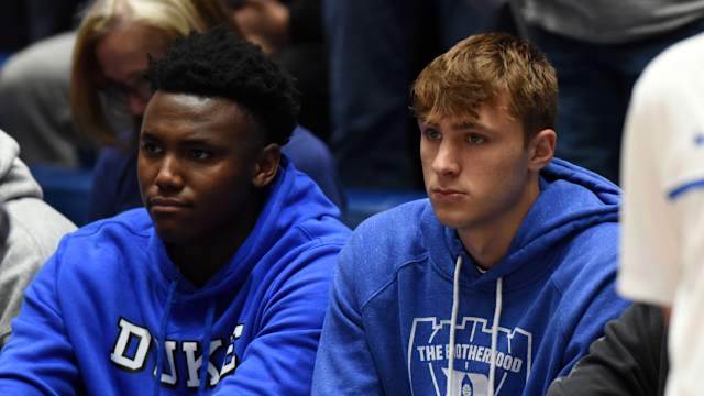 Duke basketball recruiting signees Patrick Ngongba II and Cooper Flagg