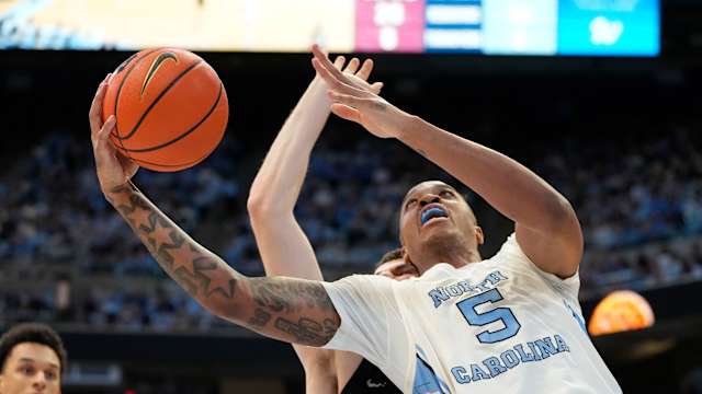 UNC basketball center Armando Bacot versus Virginia Tech