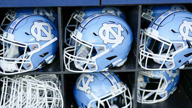 UNC football helmet