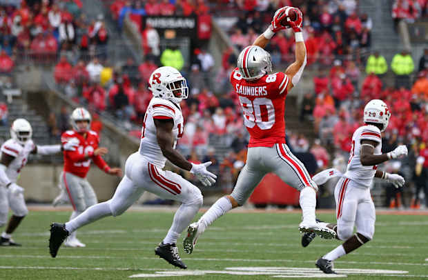 C.J. Saunders leaping grab