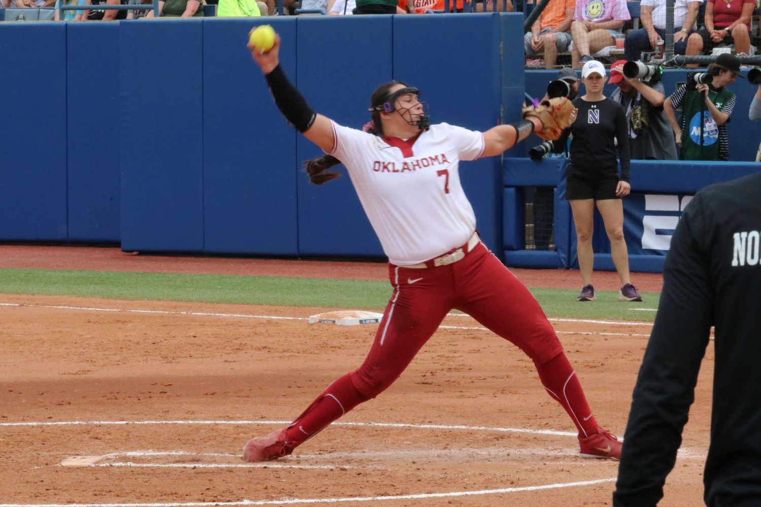 Hope Trautwein pitching