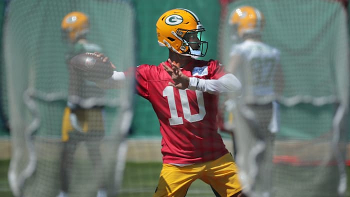 Made it (3): Aaron Rodgers, Jordan Love, Kurt BenkertDidn’t make it (2): Jake Dolegala, Blake BortlesWhy: I’ve thought all along Rodgers would come back. It’s more of a hunch than anything but, one, Rodgers cares about his legacy and, two, he cares about Davante Adams, who is entering his final season under contract. If Rodgers returns, there’s little use for Bortles on the roster. If Rodgers doesn’t return, Bortles would bring a veteran set of eyes for Love. Either way, Benkert showed enough during limited offseason reps to merit a longer look.