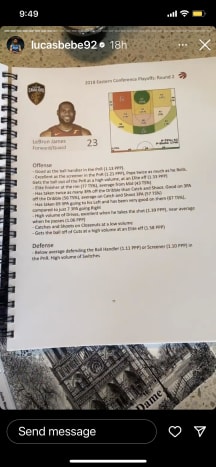 The Toronto Raptors' 2018 scouting report for Cleveland Cavaliers star LeBron James