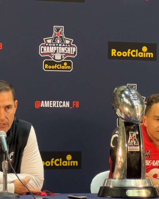 Luke Fickell and Desmond Ridder on Cincinnati Bearcats College Football Playoff