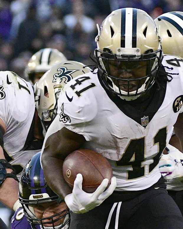 Saints Running Back Alvin Kamara vs. Ravens