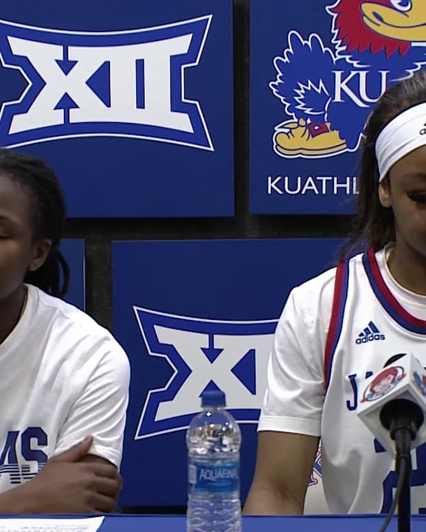 Franklin and Prater After Kansas Beats Iowa State on Senior Night