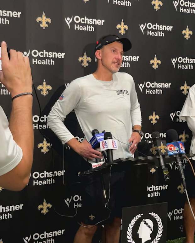 Dennis Allen -  - Day 2 of Saints Training Camp