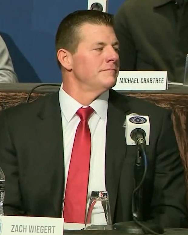 Zach Wiegert  Nebraska - 2022 College Football Hall of Fame Press Conference