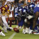 Sep 16, 2021; Landover, Maryland, USA; The New York Giants offense lines up against the Washington Football Team defense in the second quarter at FedExField.