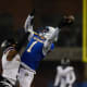 SDSU's wide receiver Jadon Janke (1) misses the pass on Friday, Dec. 15, 2023 at Dana J. Dykhouse in Brookings.