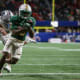 Dec 16, 2023; Atlanta, GA, USA; Florida A&M Rattlers wide receiver Jah'Marae Sheread (10) catches a touchdown pass against the Howard Bison in the second half at Mercedes-Benz Stadium.