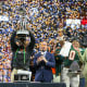 Dec 16, 2023; Atlanta, GA, USA; Florida A&M Rattlers head coach Willie Simmons holds up the Celebration Bowl trophy after a victory against the Howard Bison at Mercedes-Benz Stadium.