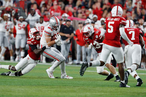 Luke Farrell gets tackled